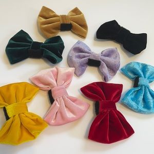 Set of 8 Velvet Bows for Interchangeable Ears